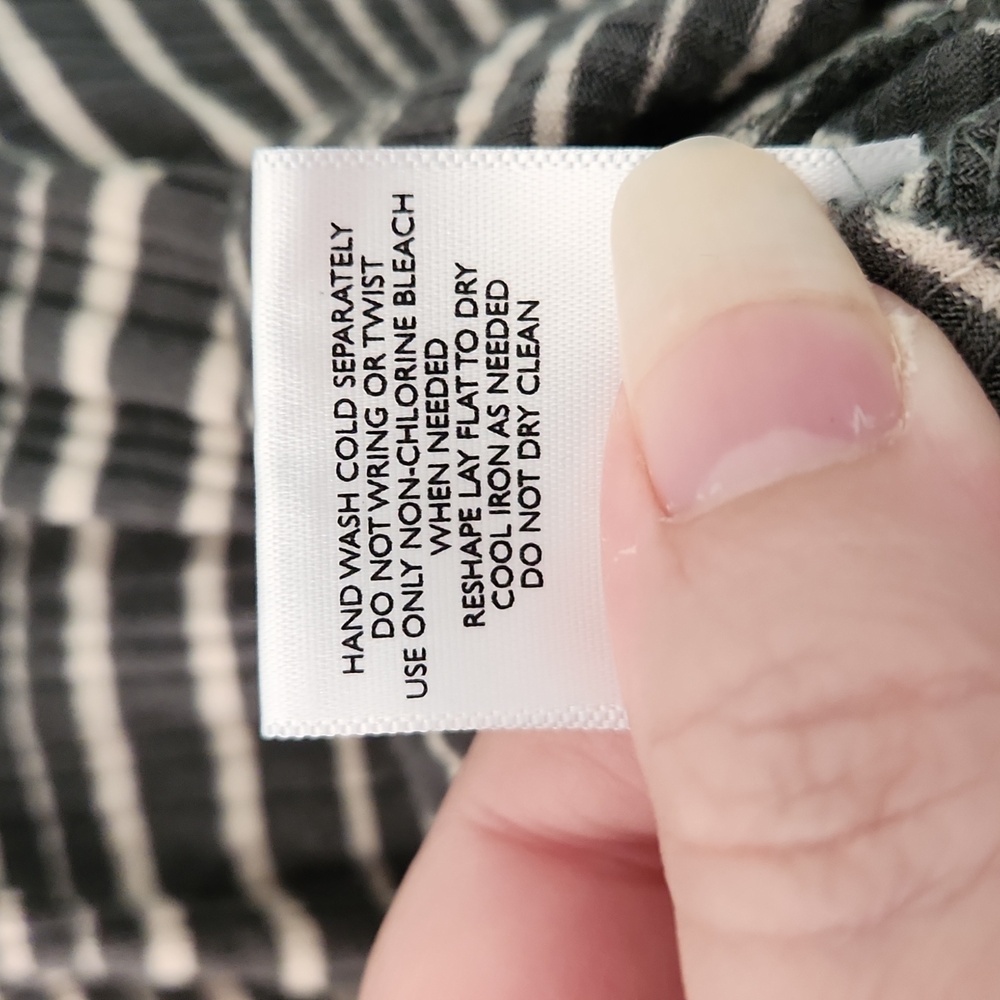 Modcloth Pair with Care Olive Striped Size Small Crop Top - Picture 8 of 9